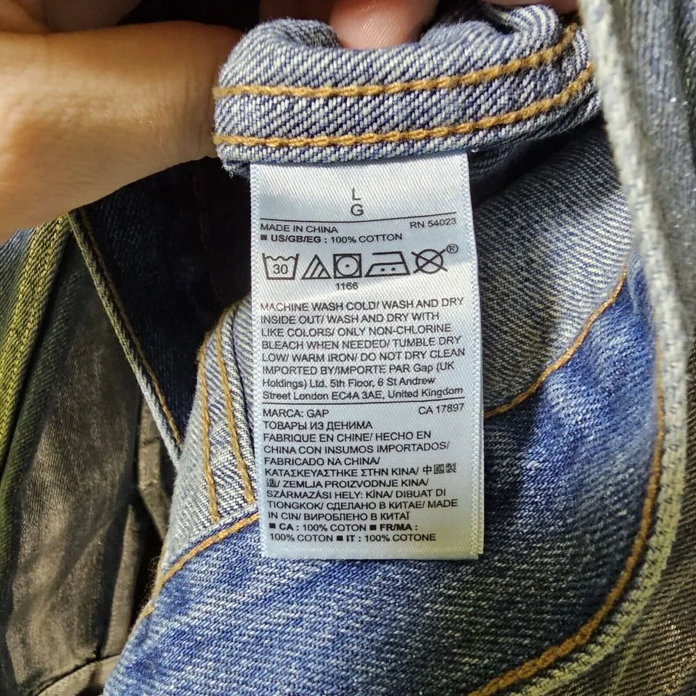 NWT Gap Women's Icon Jacket Medium Indigo Denim Silver Wash Size Large - Picture 6 of 11